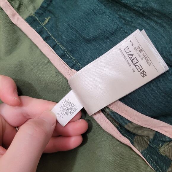 Gap camo utility jacket shirt green striped - Picture 10 of 11